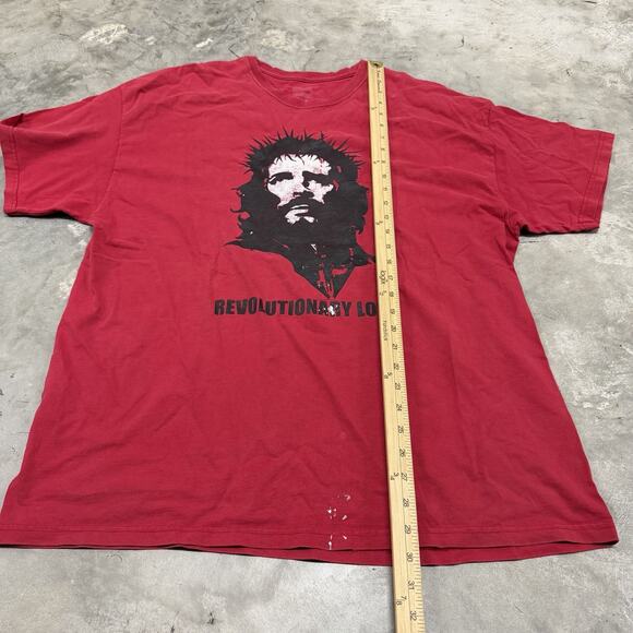 Y2K Revolutionary Love Religious Shirt Mens Size XL Red CHRIST Jesus READ DESCRI - Picture 5 of 9